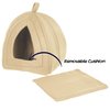 Pet Adobe Pet Bed, Igloo Soft Indoor Enclosed Covered Tent with Removable Cushion for Cats/Small Pets (Tan) 235113FVB